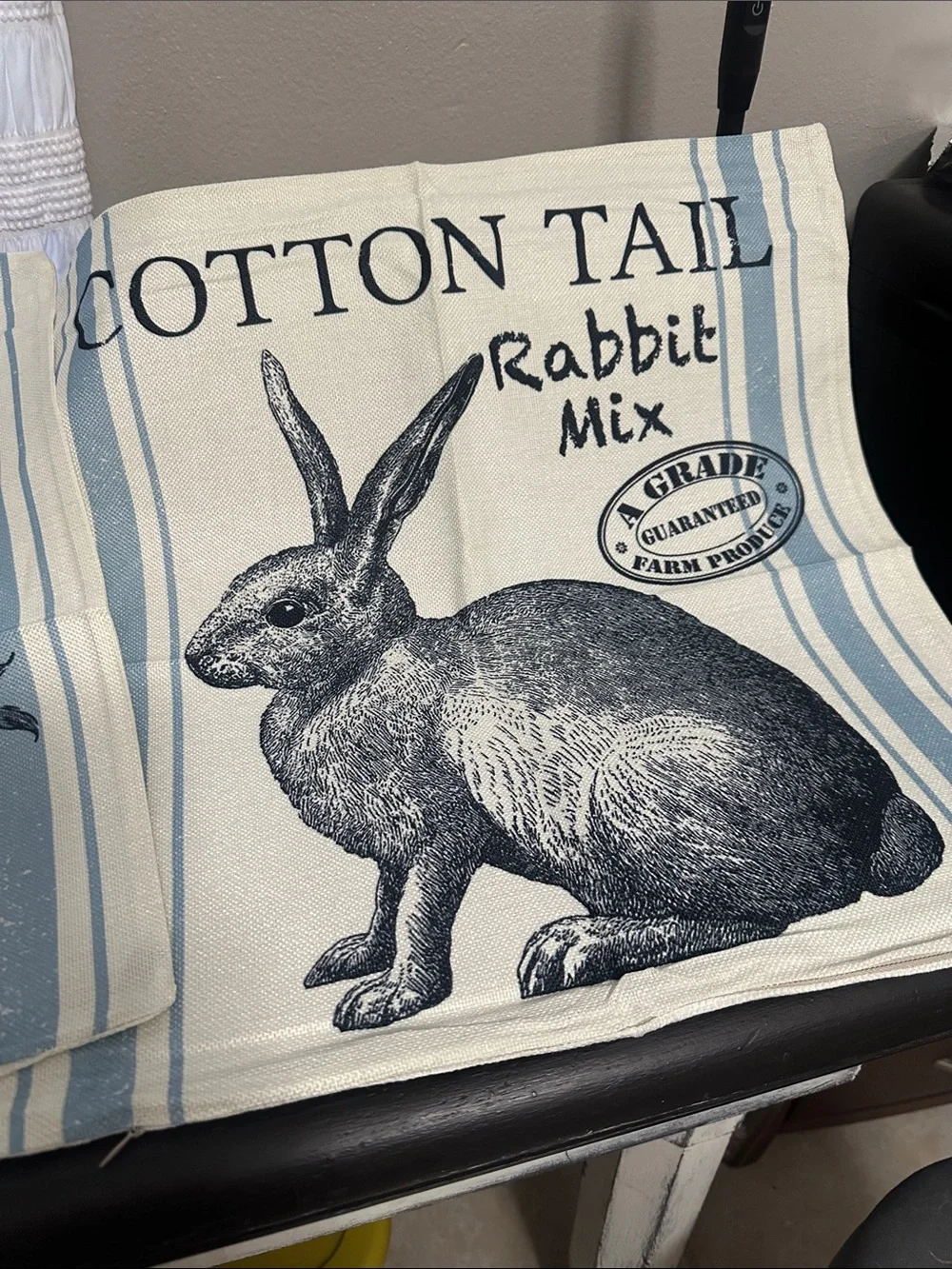 Farm Rabbit throw pillow covers set of 2 NWT